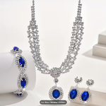 Conjunto de Joias para Noiva – Colar e Brincos Elegantes para Casamento e Vestido de Noiva