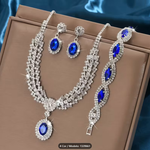 Conjunto de Joias para Noiva – Colar e Brincos Elegantes para Casamento e Vestido de Noiva