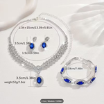 Conjunto de Joias para Noiva – Colar e Brincos Elegantes para Casamento e Vestido de Noiva