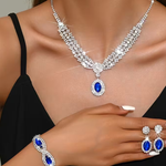 Conjunto de Joias para Noiva – Colar e Brincos Elegantes para Casamento e Vestido de Noiva