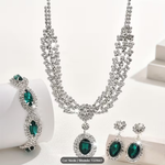 Conjunto de Joias para Noiva – Colar e Brincos Elegantes para Casamento e Vestido de Noiva