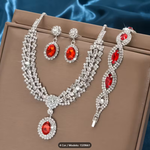 Conjunto de Joias para Noiva – Colar e Brincos Elegantes para Casamento e Vestido de Noiva