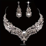 Conjunto de Joias Geométricas para Noivas – Colar e Brincos Elegantes para Moda Nupcial Feminina