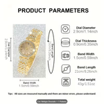 Conjunto de Relógio Feminino Luxo Minimalista – Relógio em Strass e Pulseira Elegante em Aço Inoxidável